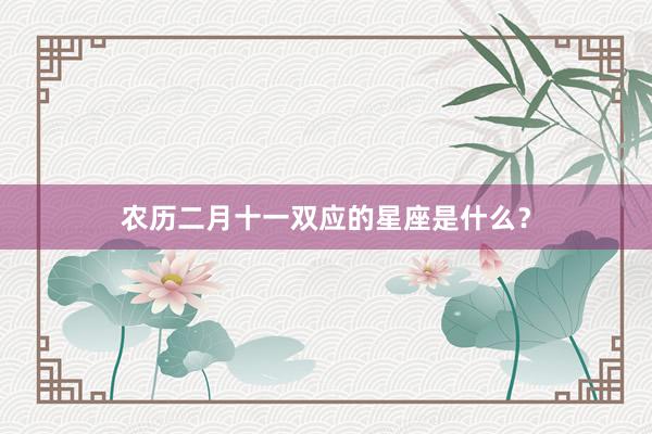 农历二月十一双应的星座是什么？